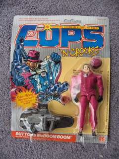 1988 Cops N Crooks Buttons McBoomboom Figure Series 1 MOC MIP RARE 