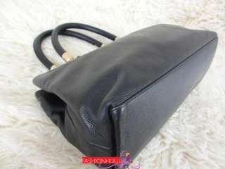 Authentic CHANEL Black CC logo Large Shopper Tote Handbag  