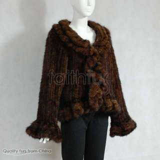 Brand New Denmark Mink Fur Knitted Jacket/Coat S/M/L/XL  