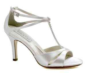 Touch Ups White Dyeable Gwen Prom Bridal Evening Open Toe Sandal Shoe 