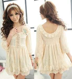New WomenS Excellent Quality Layered Lace Design Party Mini dress 