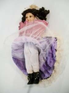 Unique Porcelain Doll Named Rose 1 5000 Black Hair 16  