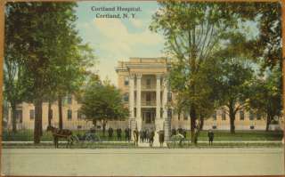 1910 NY Postcard Cortland Hospital  Cortland, New York  