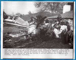 1950 P 38 Lightning Crash Sun Valley California Photo  