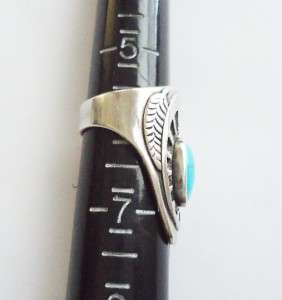 BEN NIGHTHORSE Sterling Silver & Turquoise Overlay Style Ring  
