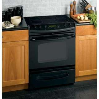   30 in. Self Cleaning Slide In Electric Convection Range in Black