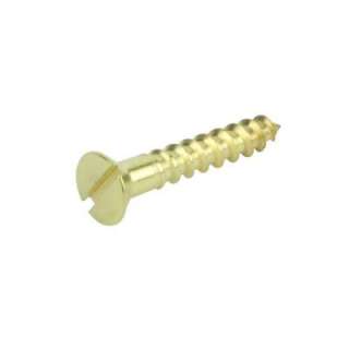   BoltBrass #6 x 3/4 in. Flat Head Slotted Drive Wood Screw (6 Pieces
