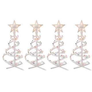 18 In. Multi Color Spiral Tree Pathway Lights (Set of 4) TY084 1118 1M 