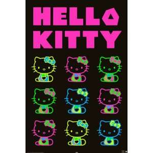 Empire 353795 Hello Kitty   Neon Party   Comic Plakat Poster Druck 