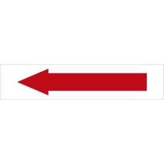 Lynch Sign Co. 14 in. x 3 in. Sign Red Arrow on White Plastic AR  1 at 