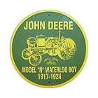 JOHN DEERE MODEL N WATERLOO BOY 1917   1924 ROUND METAL SIGN   BRAND 