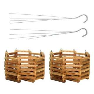   10 In. Cedar Octagon Hanging Baskets (2 Pack) 51735 