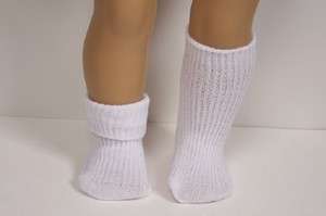 WHITE Bobby Knee Sock Doll Clothes FOR American Girl♥  