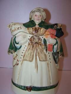 Collectible Leslie Cope Green Market Lady Cookie Jar  