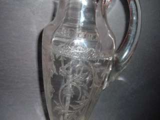 Rare Heisey Glass Frontenac Martini Pitcher Tankard 13 Etching 
