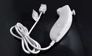 White Nunchuk Remote Controller For Nintendo Wii Left  