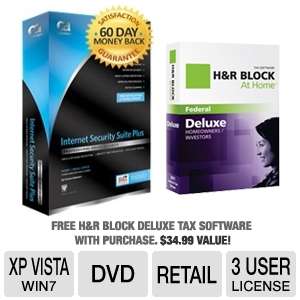 CA Internet Security Suite Plus Software   3 User, 1 Year with FREE H 