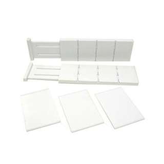   in. to 16 in. Expandable Plastic Dresser Drawer Divider 5 Piece Set