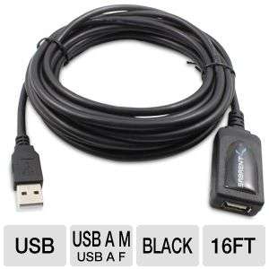 Sabrent 16 Foot USB 2.0 Active Extension Cable A Male to A Female at 
