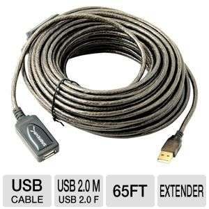 Sabrent USB X20M USB 2.0 Active Extension Cable   65ft, Up to 480Mbps 