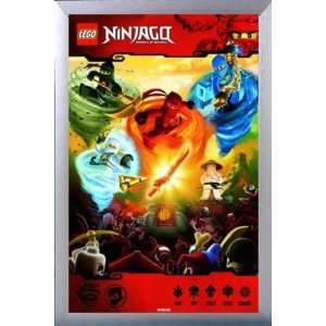 Lego Poster und Alu Rahmen   Ninjago, Kai, Jay, Cole, Zane, Sensei (91 