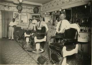 1935 Miciotti Barber Shop 3 Chairs African American Man  