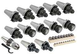 TECHNIKS 43PC CAT40 CNC TOOLING PACKAGE COLLET CHUCKS  
