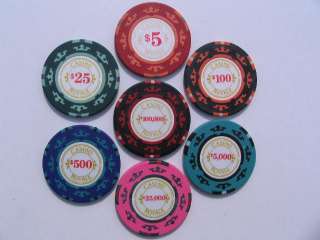 Casino Royale James Bond Sample Set Poker Chips 7 St.  