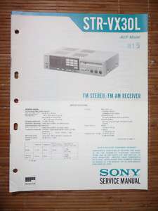 Service Manual Sony STR VX30L Receiver,ORIGINAL  