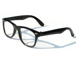   Brille schwarz klar Glas incl. Brillen Beutel  Bekleidung