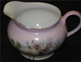 Creamer Pitcher Z.S. & C Bavaria Pink With White Roses  