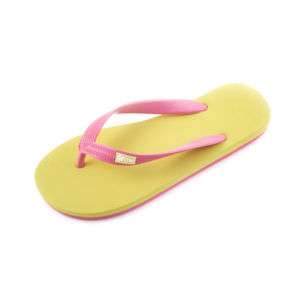 BREO Womens Flip Flops Yellow / Pink Size 4   5  