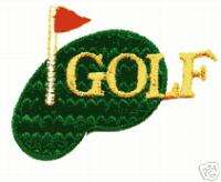 Iron On Embroidered Applique Patch Golf Green Logo  