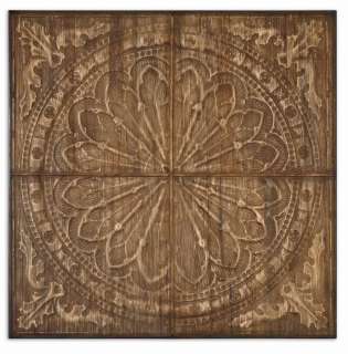 This lovely oversized wall medallion has a unique embossed design 