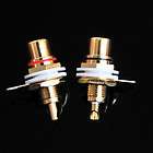 100 pair amps gold rca connector femail chassis sockets returns