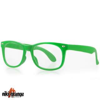 Nerdbrille niki orange® Neon Wayfarer Streber Brille  