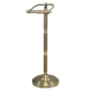   Brass Georgian pedestal free standing toilet paper holder  