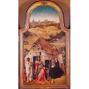 Kunstreproduktion Hieronymus Bosch Die Anbetung der Könige 41 x 71 