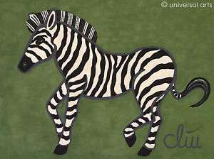 JACQUELINE DITT  Das Wilde Zebra A4 Druck Bilder Pferd Kunstdruck 