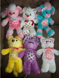 group of vintage original Yum Yums plushies, including a Party Yum 