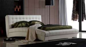 2pc Contemporary Modern PU Leather Queen Bed Set, DS BEL B1  