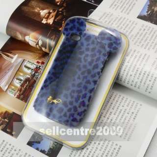 Classic Luxury Design Furry Leopard Rubber Case Cover For iphone 4 4G 