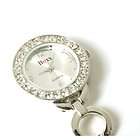BOXX Glamour Bling Silver Round Open Link Fob Watch