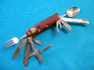   JAPANESE HOBO PICNIC CAMPAIGN BOY SCOUT KNIFE KNIVES FORK SPOON OLD