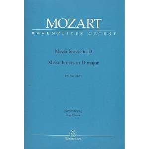 Wolfgang Amadeus Mozart Missa brevis D Dur KV 194 (186h) für Soli 