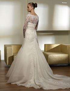 long lace sleeve wedding dress bridal gown size color  