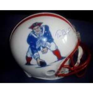  Tom Brady Signed Helmet   Autographed NFL Helmets: Sports 