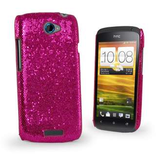   Sparkle Glitter Hard Case Cover For HTC ONES ONE S + Screen 