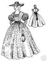18 China Head Dolls Early Victorian Gown Pattern  