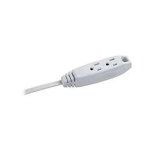  Dynex 9 inch White Extension Power Cord 3 outlet: Home 